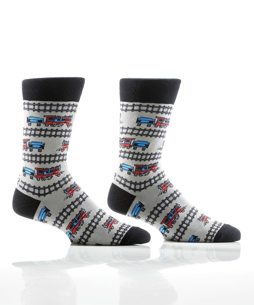 Yo Sox Let'S Get Loco Crew Socks Grey