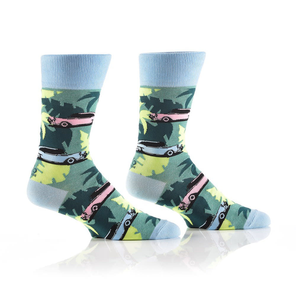 Yo Sox Summer Caddy Crew Socks Blue